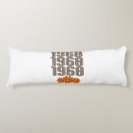 1968 Vredesteken Sinaasappel Hippy Flower Power Lichaamskussen