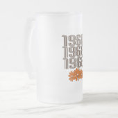 1968 Vredesteken Sinaasappel Hippy Flower Power Matglas Bierpul (Voorkant links)