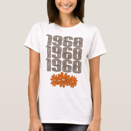 1968 Vredesteken Sinaasappel Hippy Flower Power T-shirt