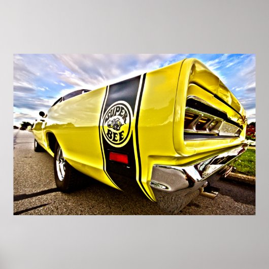 1969 1970 Dodge Coronet Super Bee HDR Art Poster (Voorkant)