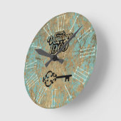 1969  acrylwandklok ronde klok (Hoek)