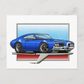 1969 Blue Cutlass Briefkaart (Voorkant)