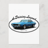 1969 Camaro blauw Briefkaart (Voorkant)