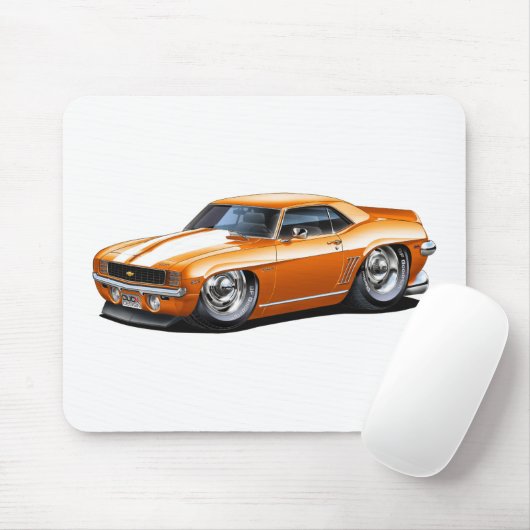 1969 Camaro - Oranje-witte auto Muismat (Met muis)