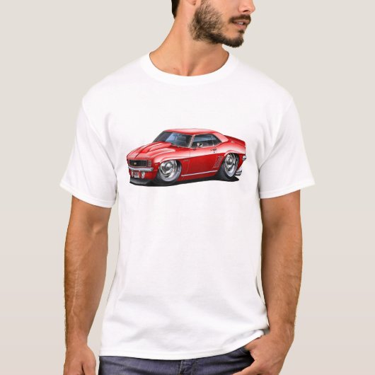 1969 Camaro Red Car T-shirt (Voorkant)