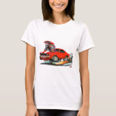 1969 Camaro RS SS Rood-witte auto T-shirt (Voorkant)