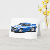 1969 Camaro SS Blue-White Car Kaart (Gele Bloem)