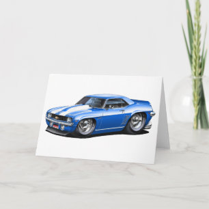 1969 Camaro SS Blue-White Car Kaart