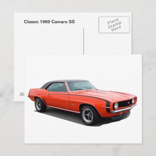 1969 Camaro SS Briefkaart (Voorkant / Achterkant)