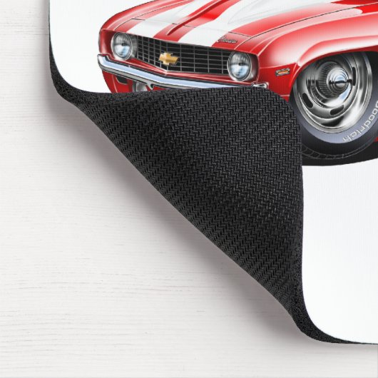 1969 Camaro SS Rood-witte auto Muismat (Hoek)