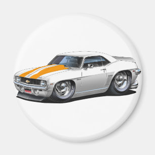 1969 Camaro SS Witte Oranje auto Magneet