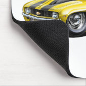 1969 Camaro SS Yellow-Black Car Muismat (Hoek)