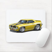 1969 Camaro SS Yellow-Black Car Muismat (Met muis)