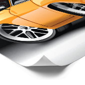 1969 Camaro Street Rod Illustration Poster (Oranje (Hoek)