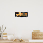 1969 Camaro Street Rod Illustration Poster (Oranje (Keuken)
