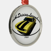 1969 CAMARO Z28 GEEL METALEN ORNAMENT (Rechts)