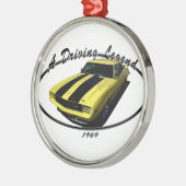 1969 CAMARO Z28 GEEL METALEN ORNAMENT (Links)