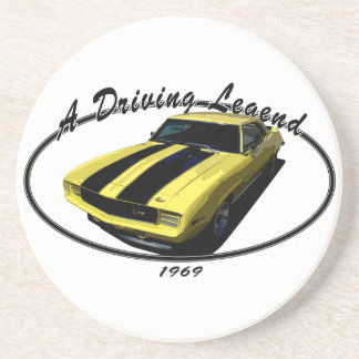 1969 CAMARO Z28 GEEL ZANDSTEEN ONDERZETTER