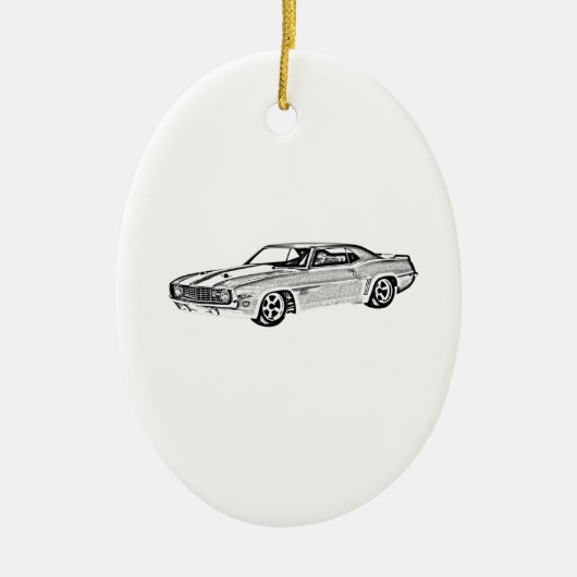 1969 Camaro Z28 Keramisch Ornament (Voorkant)