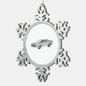 1969 Camaro Z28 Tin Sneeuwvlok Ornament (Rechts)