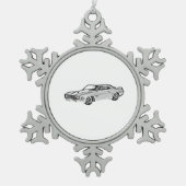 1969 Camaro Z28 Tin Sneeuwvlok Ornament (Voorkant)