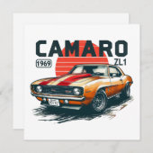 1969 Camaro ZL1 Feestdagenkaart (Voorkant / Achterkant)
