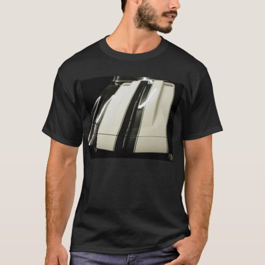 1969 Camaro zwart met witte strepen T-shirt (Voorkant)