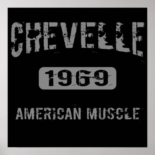 1969 Chevelle American Muscle Poster (Voorkant)
