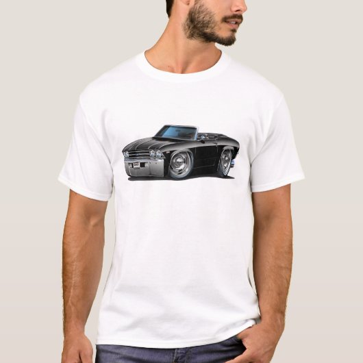 1969 Chevelle Black Convertible T-shirt (Voorkant)