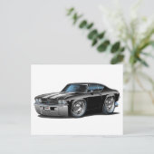 1969 Chevelle Black-White-auto Briefkaart (Staand voorkant)