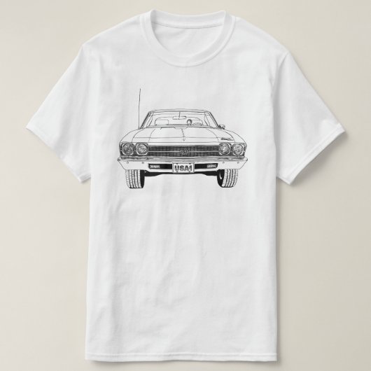 1969 Chevelle SS 396 digitaal getekend T-shirt (Design voorkant)