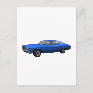 1969 Chevelle SS: Blauwe afwerking Briefkaart
