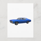 1969 Chevelle SS: Blauwe afwerking Briefkaart (Voorkant)