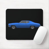 1969 Chevelle SS: Blauwe afwerking: Mousepad Muismat (Met muis)