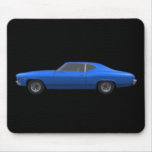 1969 Chevelle SS: Blauwe afwerking: Mousepad Muismat
