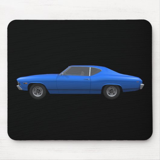 1969 Chevelle SS: Blauwe afwerking: Mousepad Muismat (Voorkant)