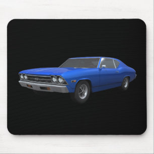 1969 Chevelle SS: Blauwe afwerking: Mousepad Muismat