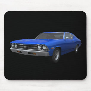 1969 Chevelle SS: Blauwe afwerking: Mousepad Muismat
