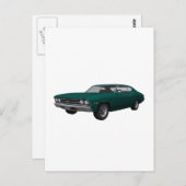 1969 Chevelle SS: Groene afwerking Briefkaart (Voorkant / Achterkant)
