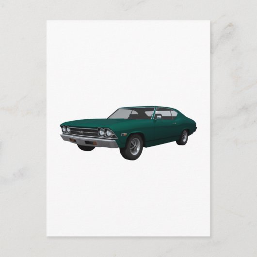 1969 Chevelle SS: Groene afwerking Briefkaart (Voorkant)