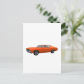 1969 Chevelle SS: Oranje Fins Briefkaart (Staand voorkant)