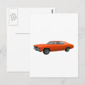 1969 Chevelle SS: Oranje Fins Briefkaart (Voorkant / Achterkant)