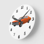 1969 Chevelle SS: Wall Clock Ronde Klok (Hoek)