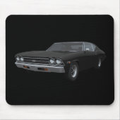 1969 Chevelle SS: zwarte finish: Mousepad Muismat (Voorkant)