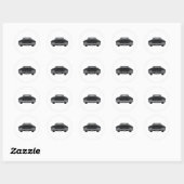 1969 Chevelle SS: zwarte finse Ronde Sticker (Vel)