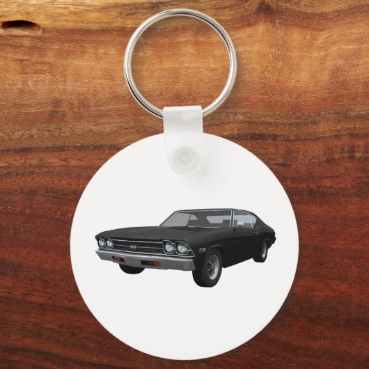 1969 Chevelle SS: zwarte finse Sleutelhanger (Voorkant)