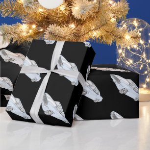 1969 Chevy Camaro Blue met witte ringbandjes Cadeaupapier