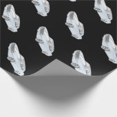 1969 Chevy Camaro Blue met witte ringbandjes Cadeaupapier (Hoek)