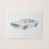 1969 Chevy Camaro Pencil Stijltekening Legpuzzel (Horizontaal)