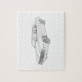 1969 Chevy Camaro Pencil Stijltekening Legpuzzel (Verticaal)